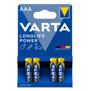 PILHA ALCALINA LONGLIFE POWER AAA LR03 VARTA