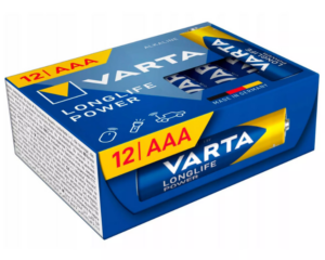 PILHA ALCALINA LONGLIFE POWER AAA - LR03 VARTA
